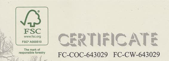 Сертификат FSC на изделия из Лиственницы