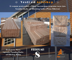 Fasadne Daske od Sibirskog kedra (Pinus Sibirica) - Vesti od ArixShop.Com 08/02/2022
