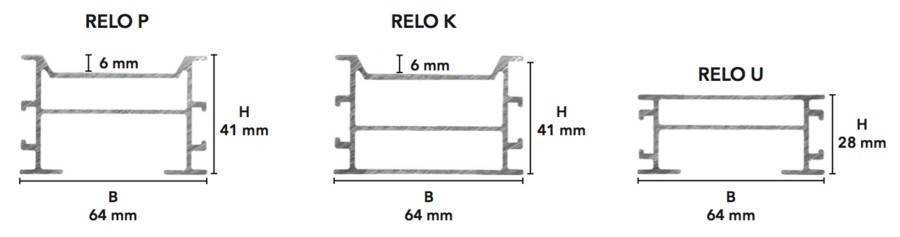 Für die Terrasse: Ultraflache Aluminiumkonstruktion Relo U für die Terrassenmontage ( Fixing Group )