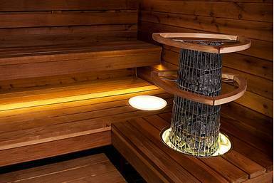 Accessories for saunas: Embedding flange for the Cilindro Pro heater ( Harvia )