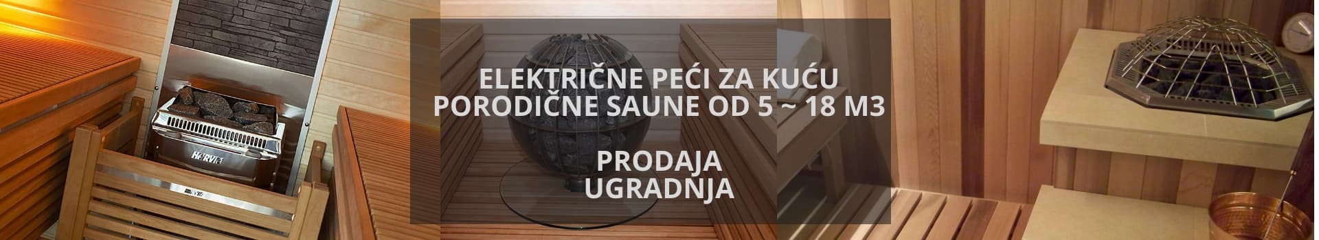 Električne peći za male saune zapremine do 8 m³
