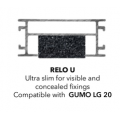 For the terrace: Ultra slim Aluminum construction 41 x 64 RELO U for the installation of a terrace ( Fixing Group )