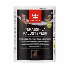 Защита Деревянной Террасы: Terrassi-ja Kalustepesu - чистящее средство для обновления террас ( Tikkurila )