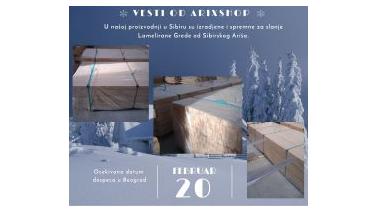 Made and ready to send Laminated beams from Siberian Aris - News from ArixShop.Com 02/02/2022