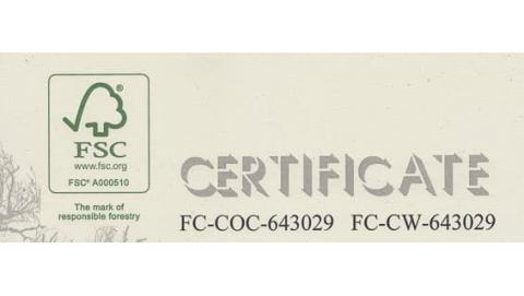 FSC certificate for products from larch until 2020