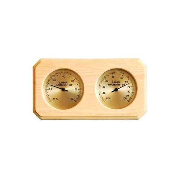 Saunazubehör: Thermometer + Hygrometer in einem Holzrahmen (  )