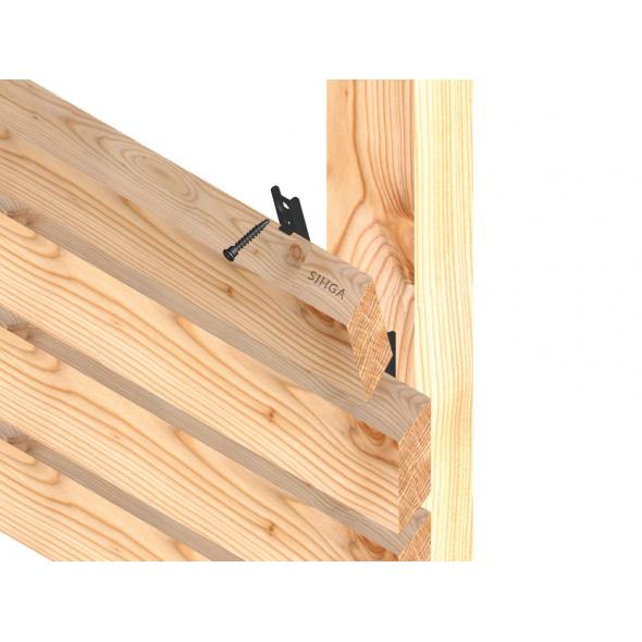 Для фасада: Крепеж FassadenClip FCS для скрытого соединения деревянных фасадов ( Sihga, Austrija )