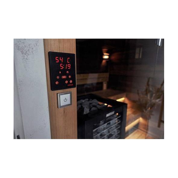 Control panels for saunas with electric heaters: Harvia Xenio is a control unit with a touch control panel ( Harvia )