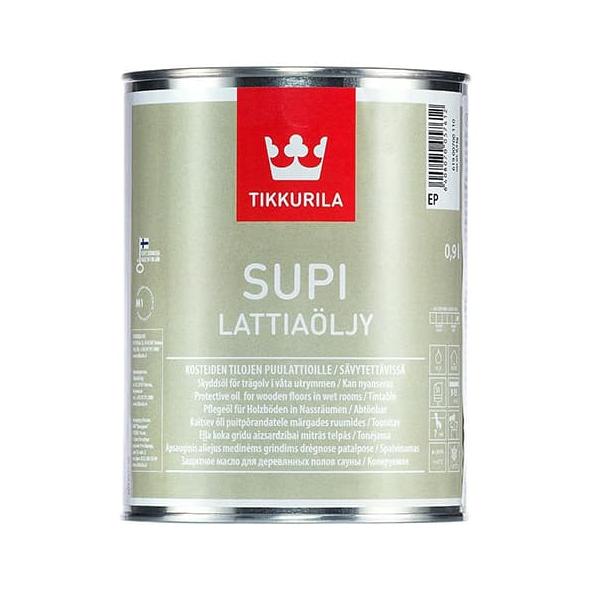Средства для ухода за сауной: Supi Laudesuoja Oil - масло для деревянных полов во влажных помещениях ( Tikkurila )