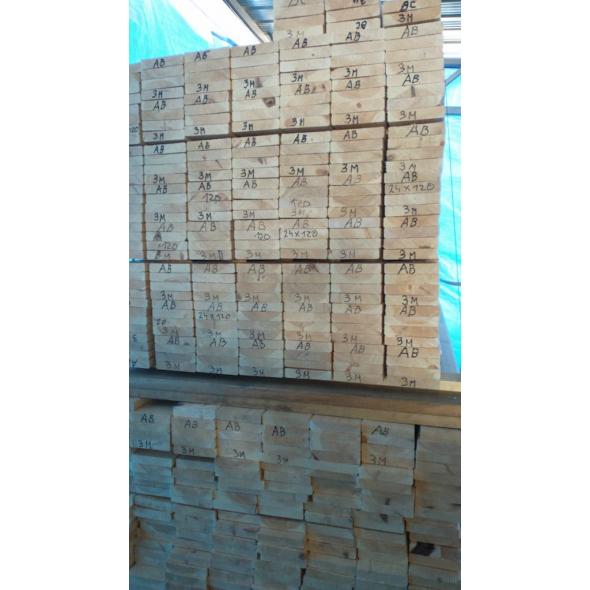 Wooden floors: Decking 24mm Ribbed, Siberian White Pine ( ARIX )