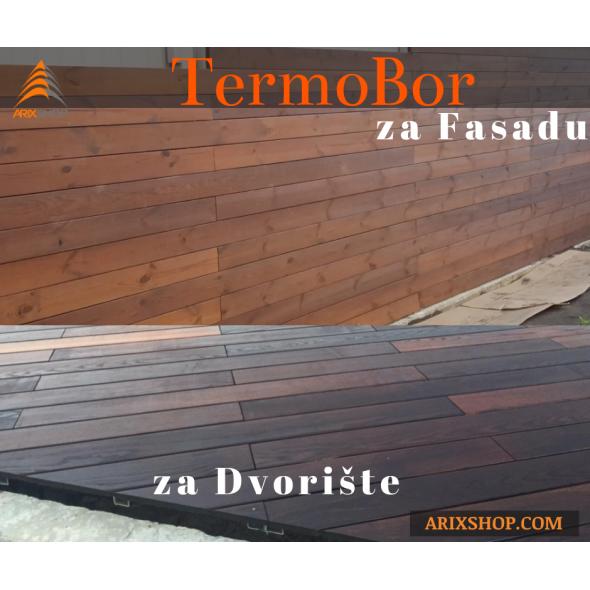 BODENBELAG: Terrassendiele TermoBor - Glattes Brett ( ARIX, Serbien )